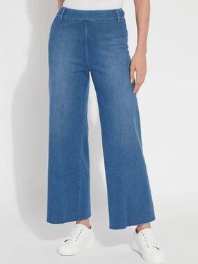 Lyssé Erin High Waisted Wide Leg Denim Ankle Legging/Jeans (size xs)